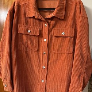 Lucky & Blessed Terracotta Corduroy Shirt